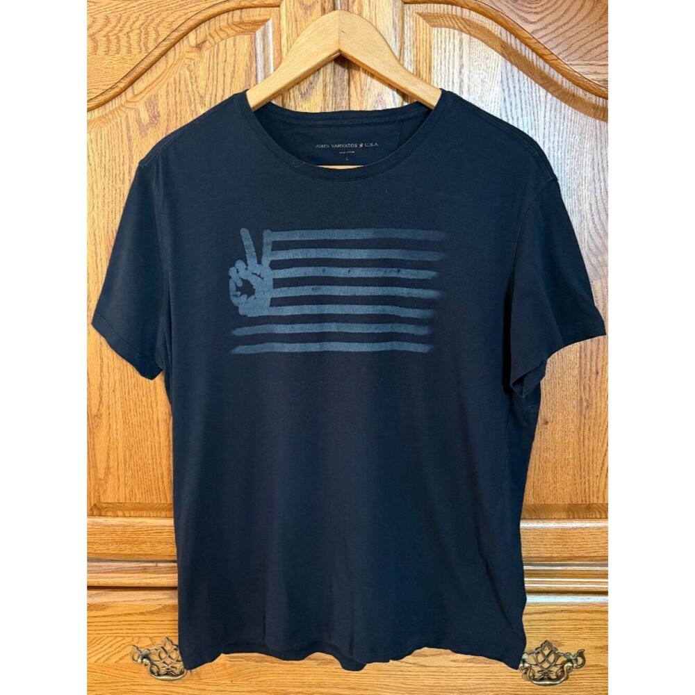 John Varvatos USA Peace Flag T-Shirt Size Large